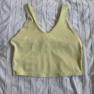 Yellow Ribbed Women's Top